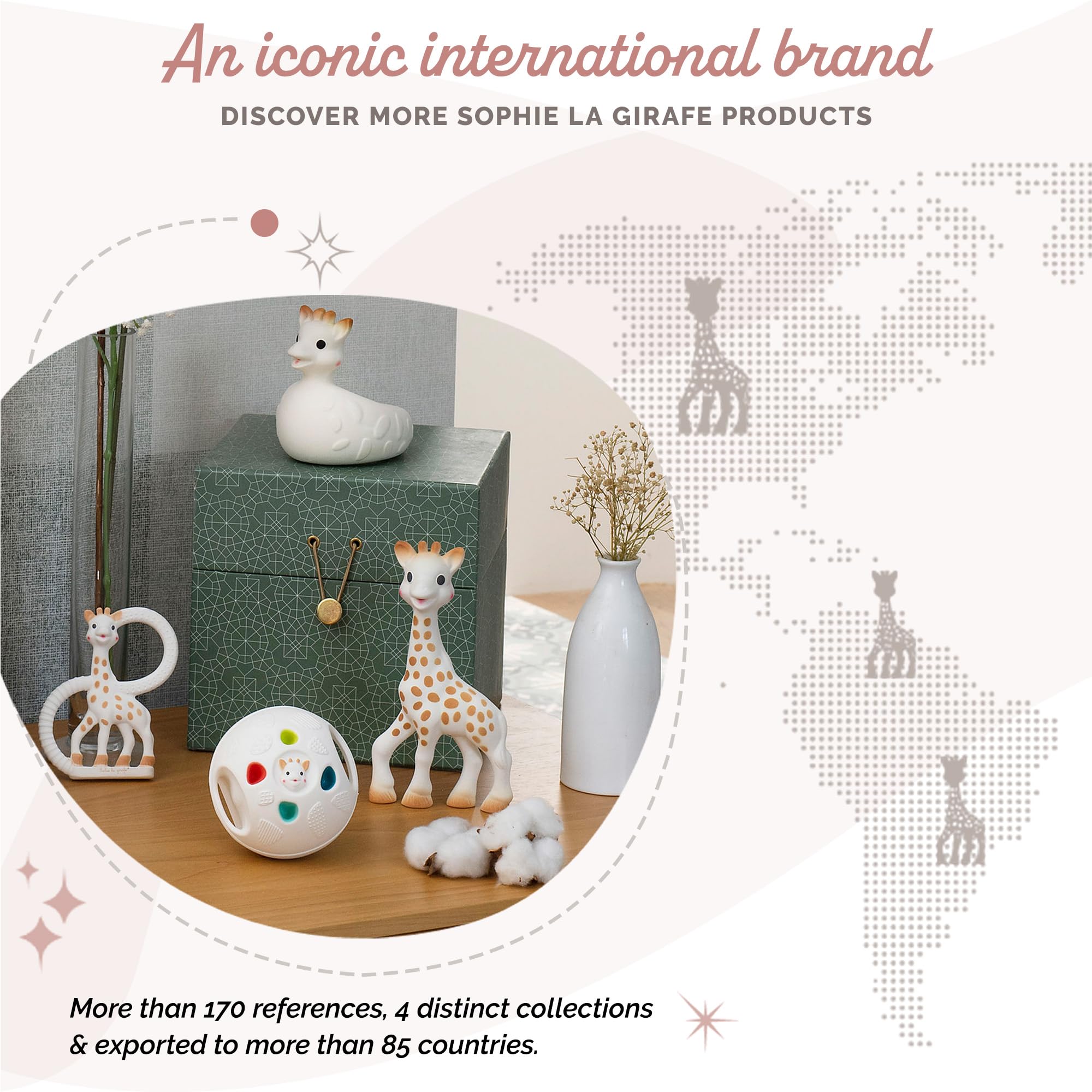 Sophie la girafe So'Pure travel-friendly playset in a compact layout.