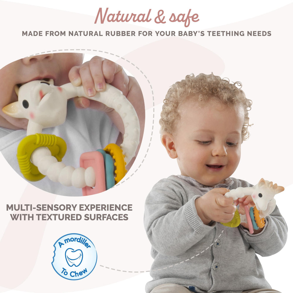 Sophie la girafe teething colorings easy-clean design cleans with soap and water