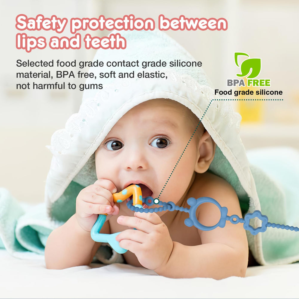 Sopkdey baby travel leash clip shows adjustable buckle for secure, flexible attachment.