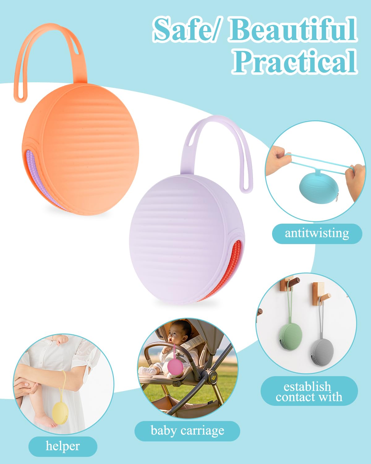 Sopkdey Pacifier Case - inside-pocket keeps pacifier clean