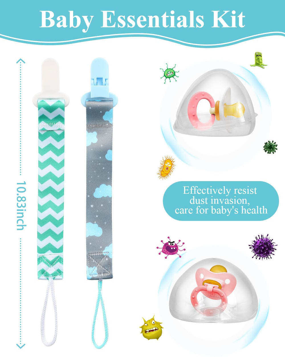 Sopkdey Pacifier Clip Accessory - secure on-the-go
