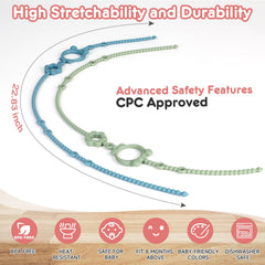 Sopkdey silicone toy straps pacifier clip keeps items secure for on-the-go feeding.