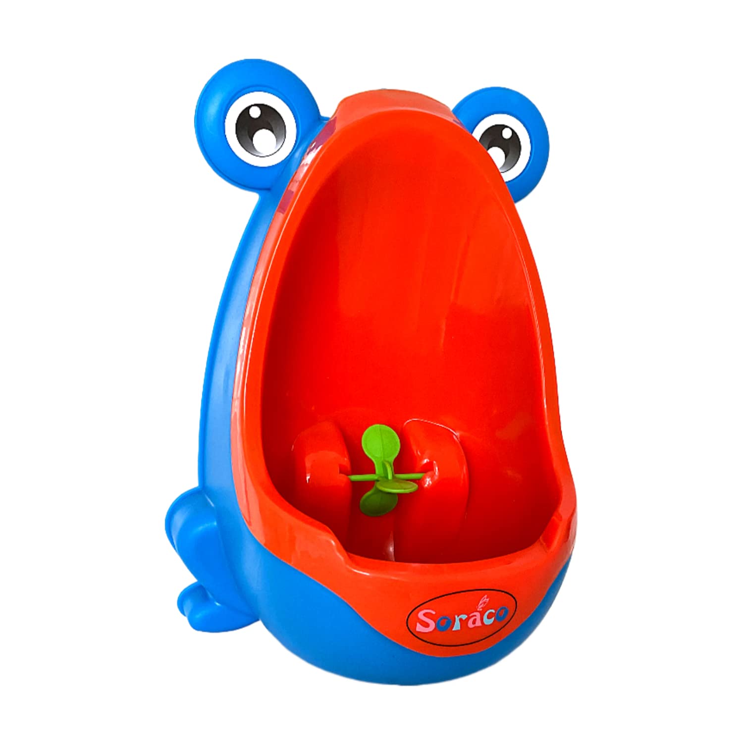 Soraco Frog Potty Urinal blue with aiming target aids toddler potty training.