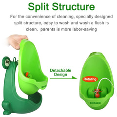 Soraco toddler potty urinal for boys supports growth with adjustable height for ages 1 to 6.