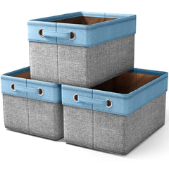 Sorbus Cubby Aqua front view demonstrates compact shelf organization.