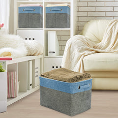 Sorbus Cubby Aqua side view emphasizes sturdy, portable bins.