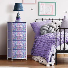 Sorbus storage tower showing 4 drawers open for organized closet essentials.