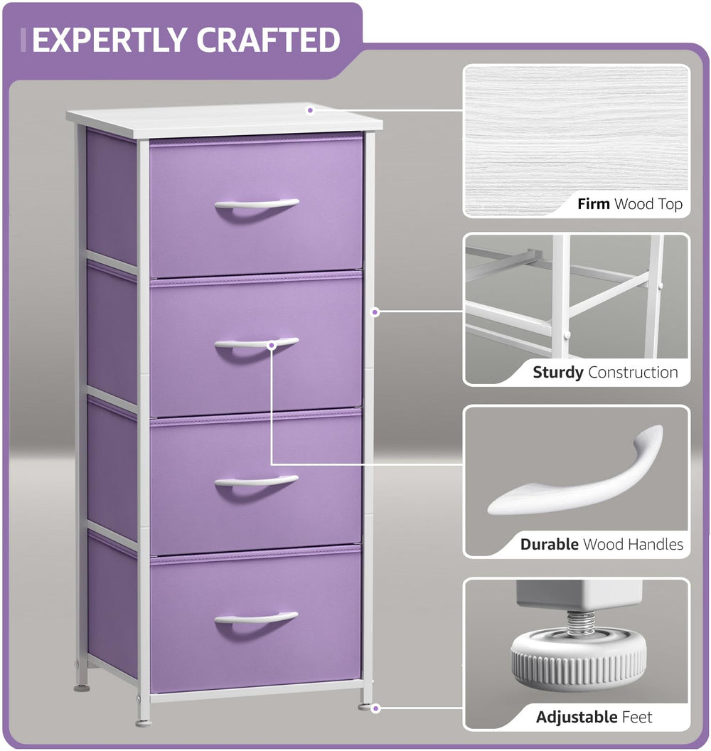 Sorbus dresser storage tower display-top shows surface for lamps and essentials.