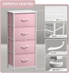 Sorbus Dresser Storage Tower foldable drawers enabling flat storage when not in use