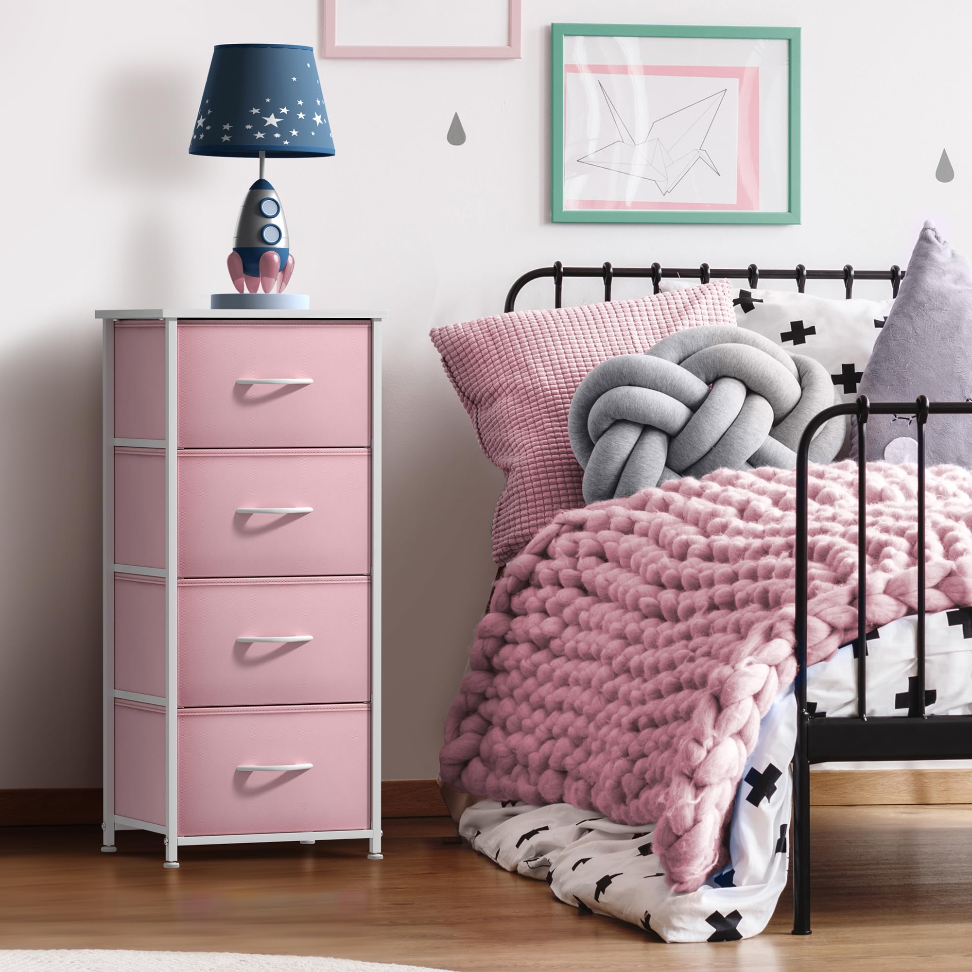 Sorbus Dresser Storage Tower with soft fabric drawers for organized toys and accessories