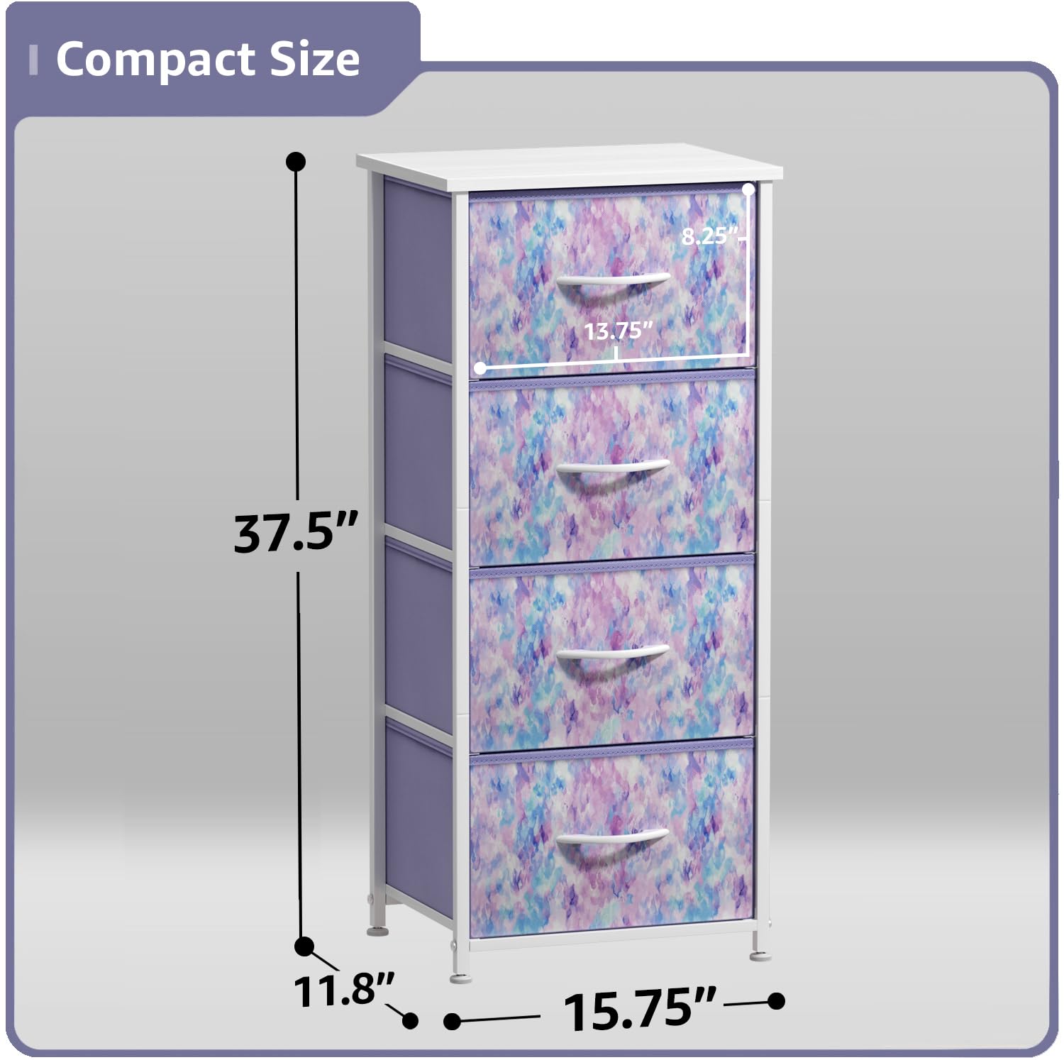 Sorbus dresser storage tower steel frame closeup highlighting durability and modern design.