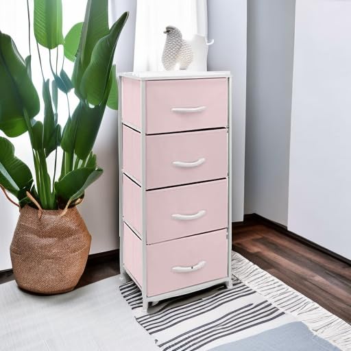 Sorbus Dresser Storage Tower steel frame construction showing sturdy bedside support