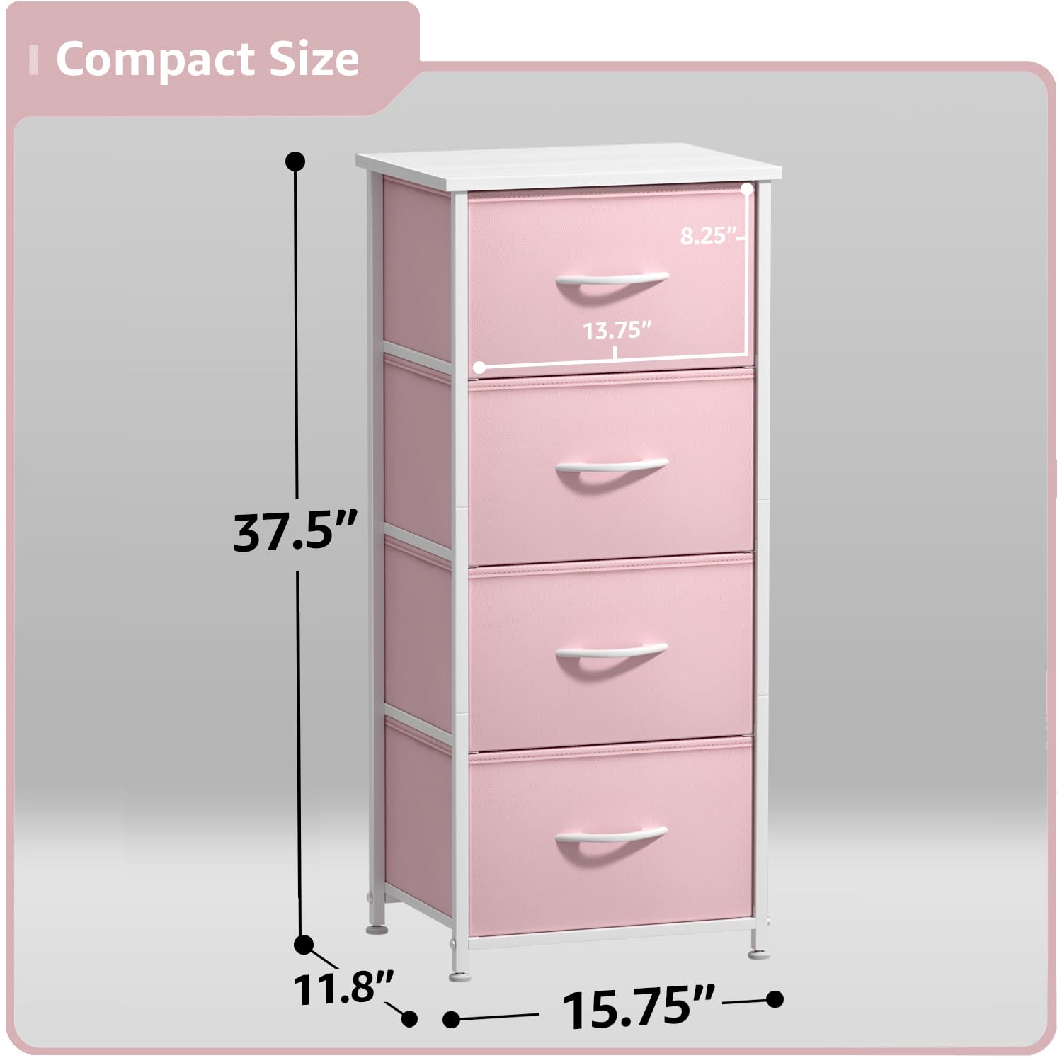 Sorbus Dresser Storage Tower wood-top surface perfect for charging station setup