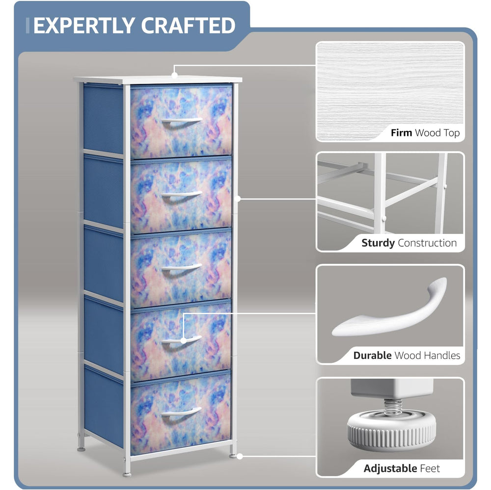 Sorbus fabric dresser foldable drawers enable flexible, moveable storage across rooms.