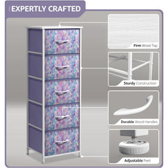 Sorbus fabric dresser folded drawers show portable lightweight design for flexible spaces.