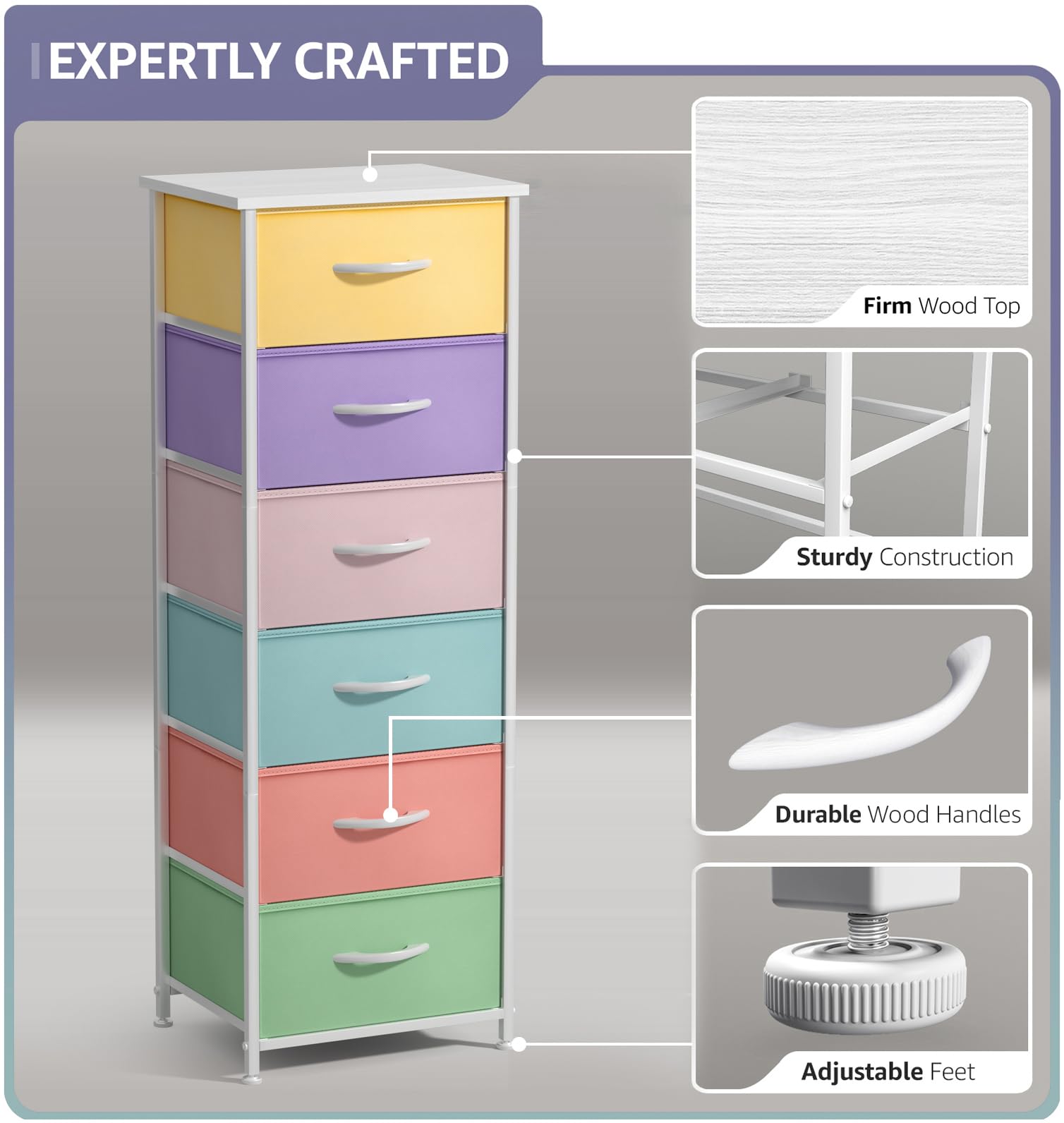 Sorbus Fabric Dresser sturdy frame in a child’s room setup