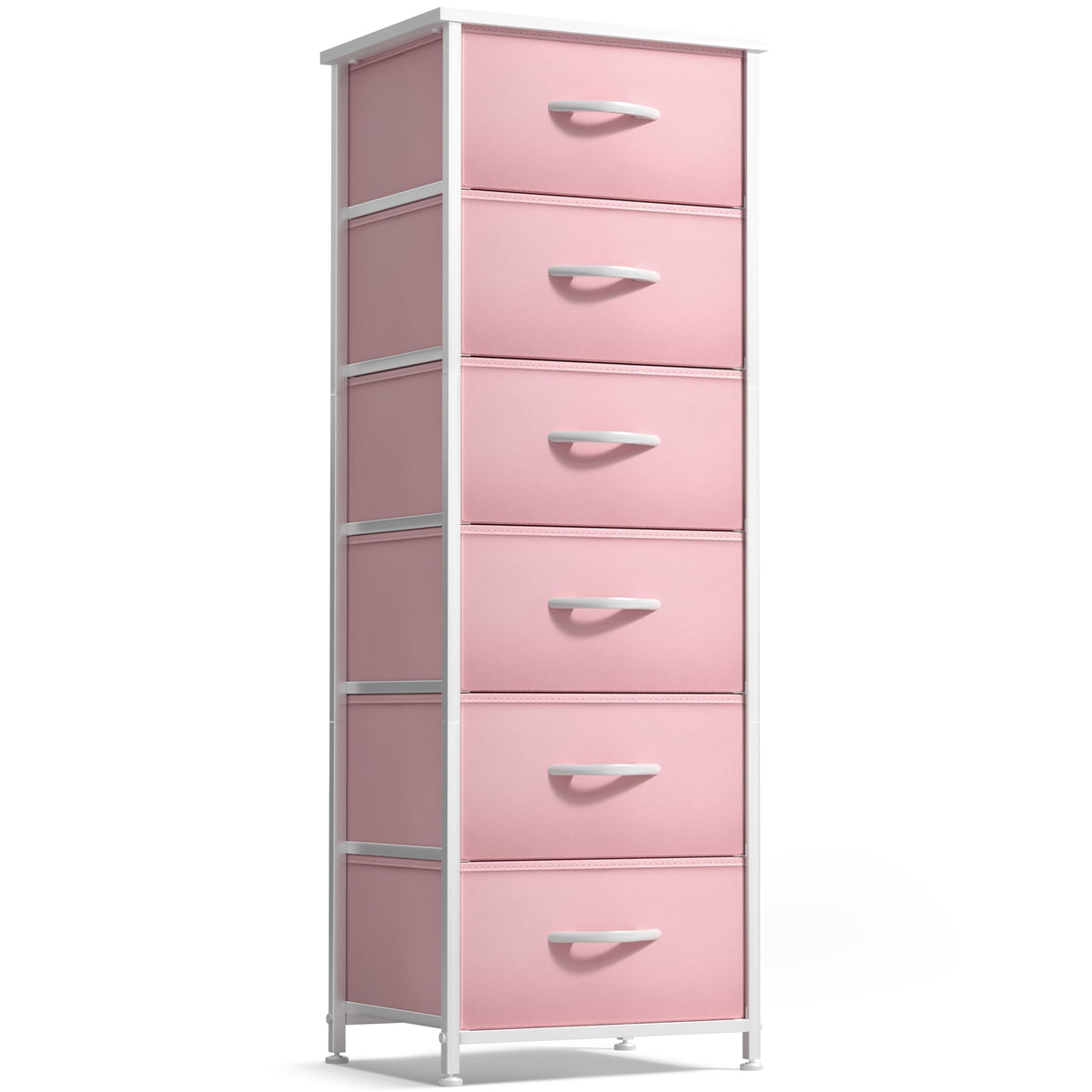 Sorbus Fabric Dresser front view with six fabric drawers for kid's clothing organization.