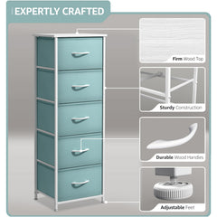 Sorbus fabric dresser steel frame close-up highlights sturdy construction