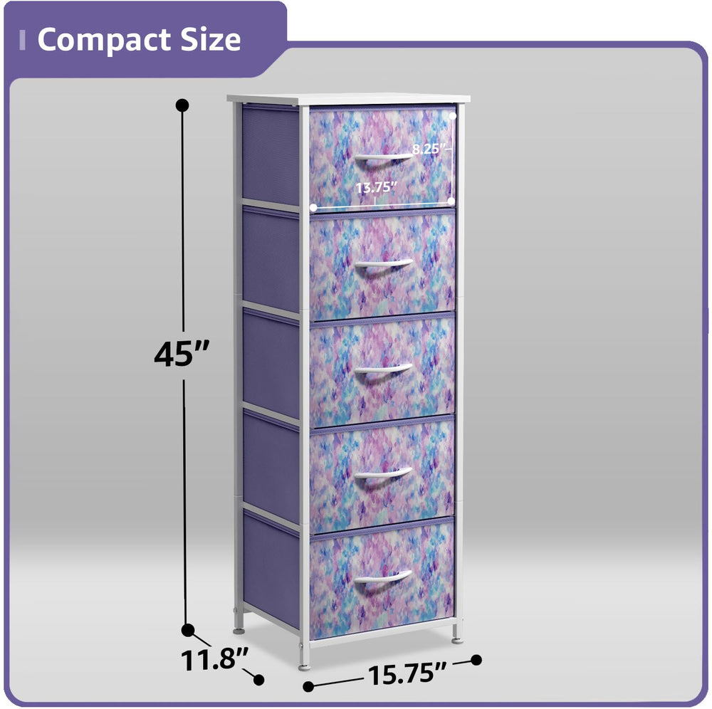 Sorbus fabric dresser tall storage unit in nursery with wood handle for easy access.
