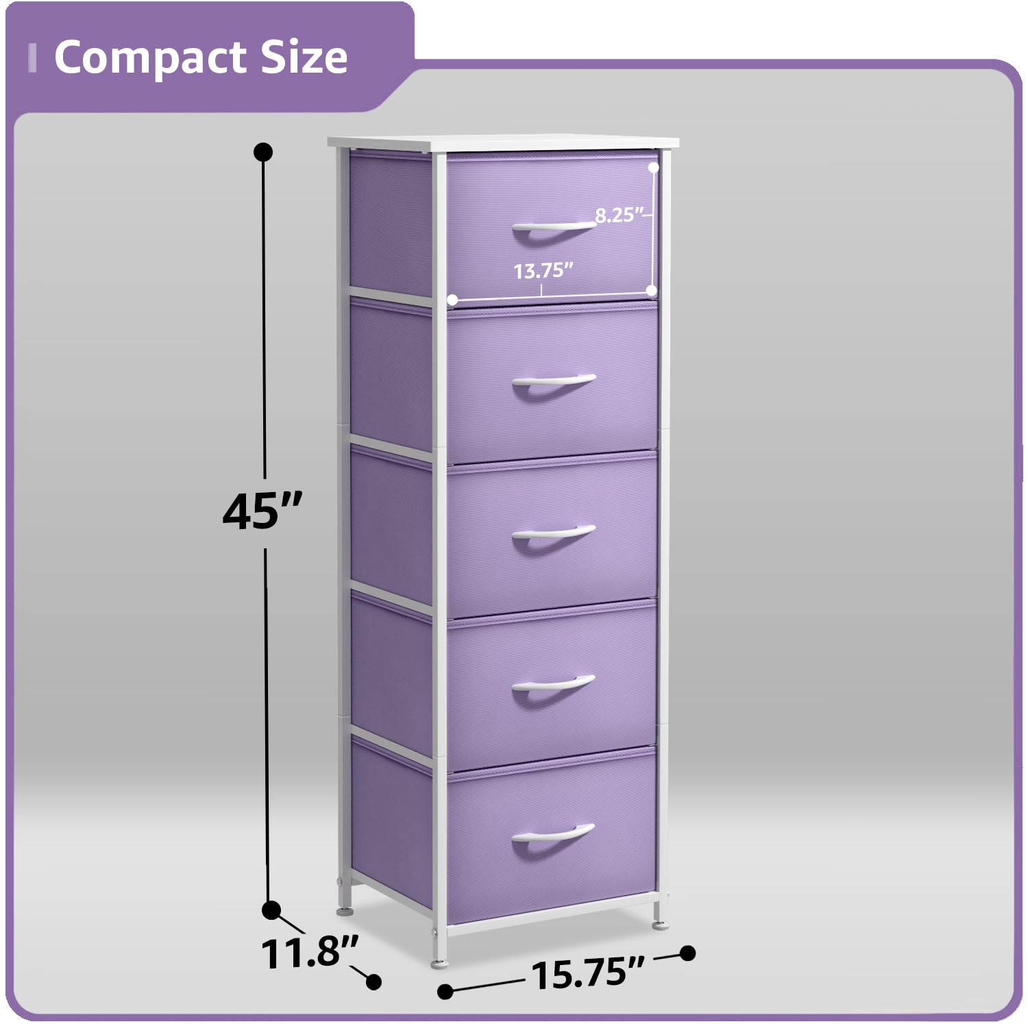 Sorbus fabric dresser tall storage tower in a kid's room helps organize essentials
