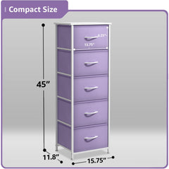 Sorbus fabric dresser tall storage tower in a kid's room helps organize essentials