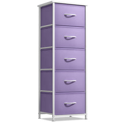 Sorbus fabric dresser wood-top display area for decor and organization