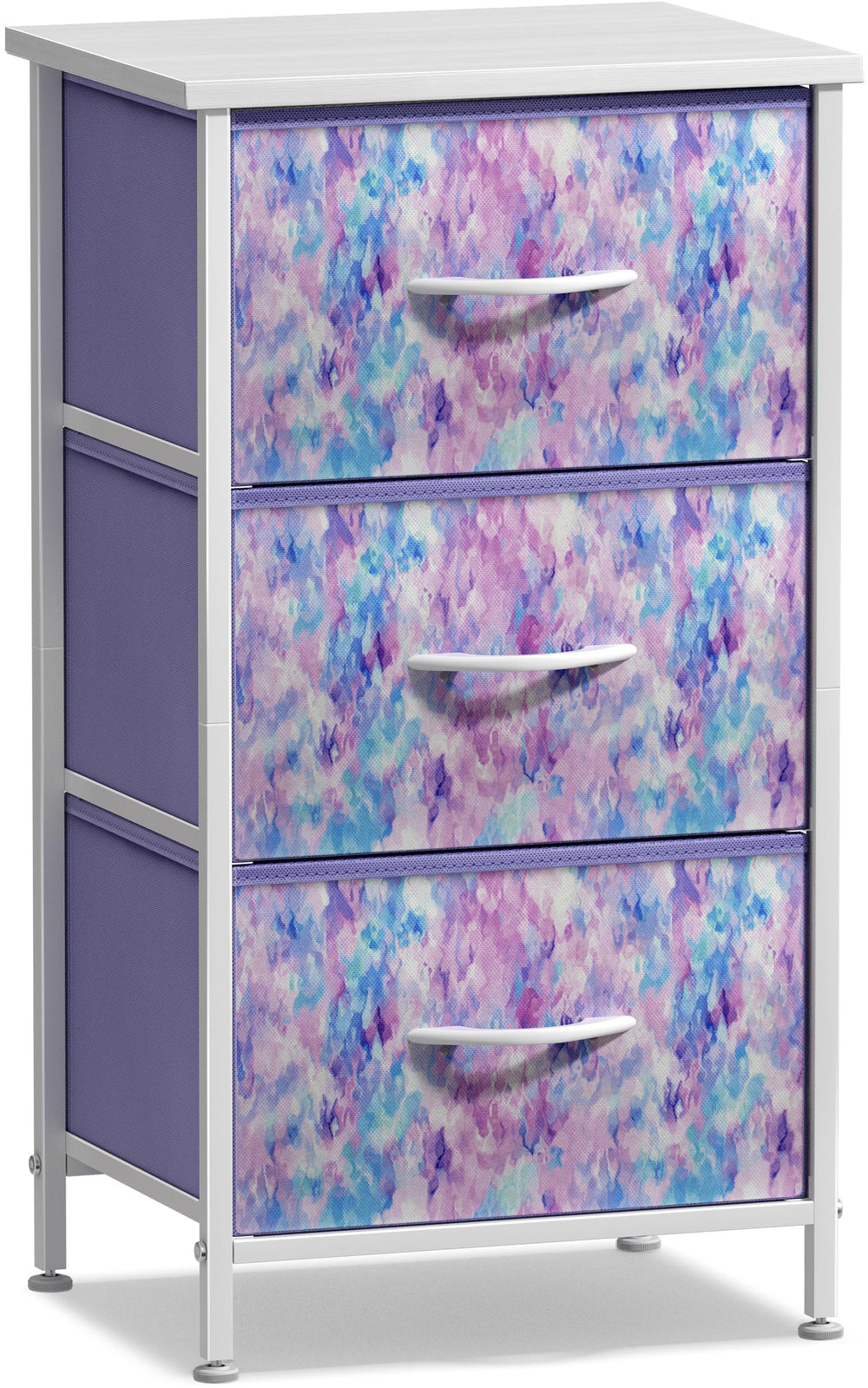 Sorbus nightstand with foldable drawers for flexible organization.