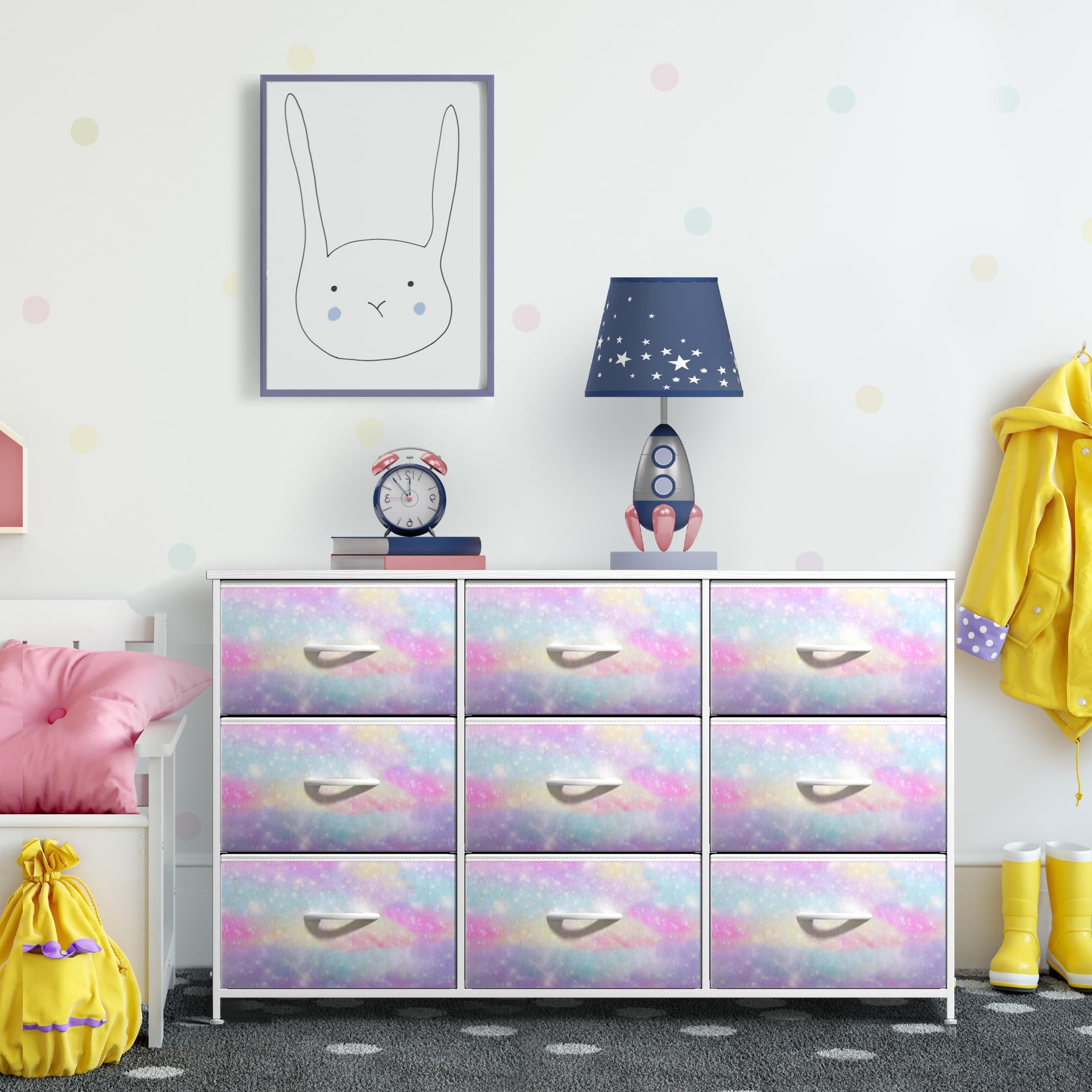 Sorbus Kids Dresser fits modern bedrooms and nurseries with versatile design.