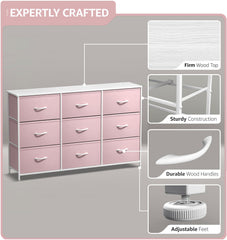 Sorbus Kids Dresser placed in a stylish bedroom for tidy clothing organization