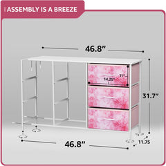 Sorbus Kids Dresser drawer open showcasing fabric storage capacity.
