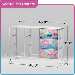 Sorbus Kids Dresser foldable drawers illustrate easy packing and space-saving setup.