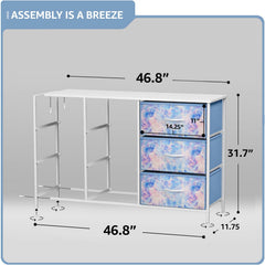 Sorbus Kids Dresser folded-drawers stored flat for compact storage