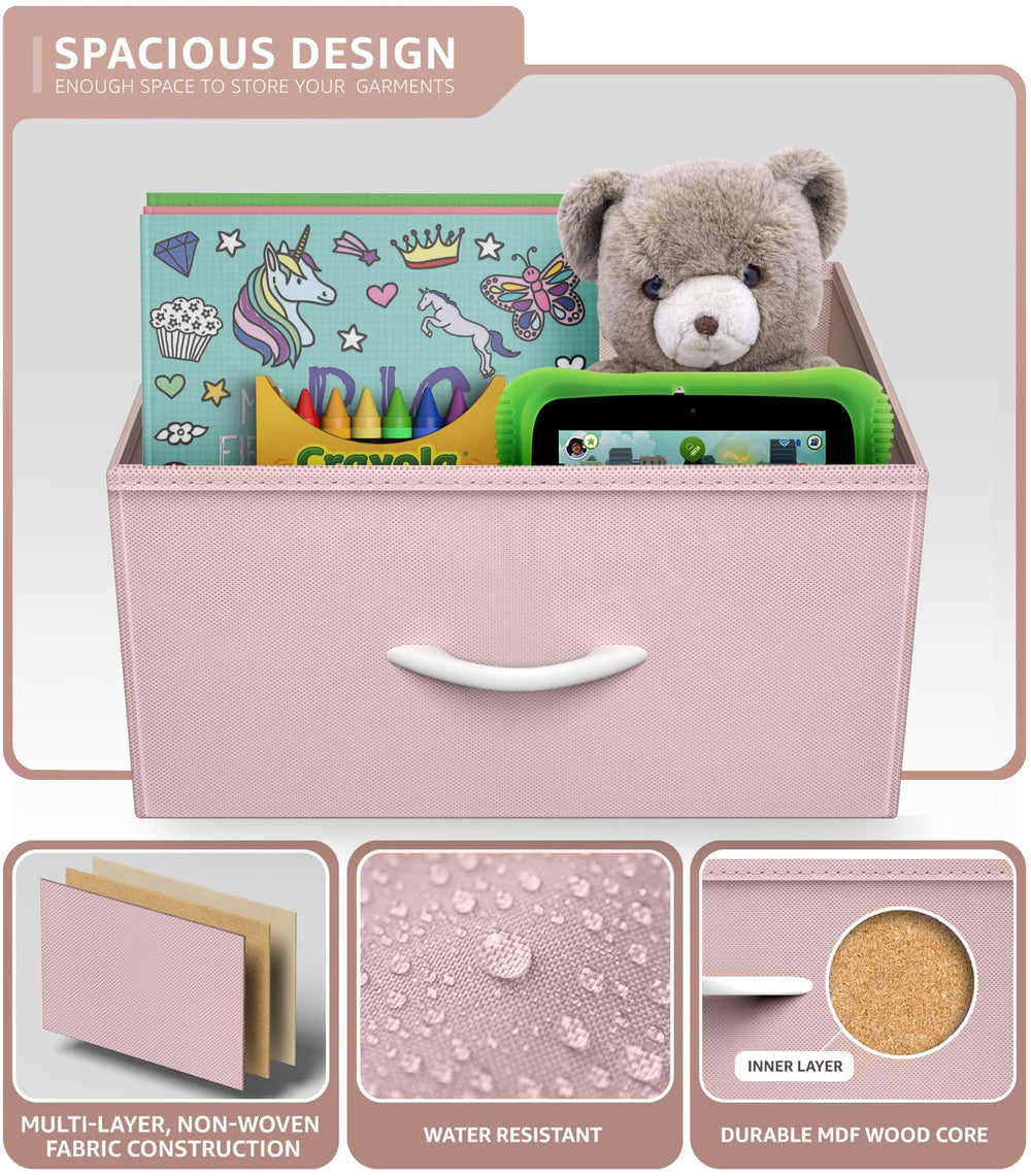 Sorbus storage dresser in a nursery setup used for blankets and toys storage