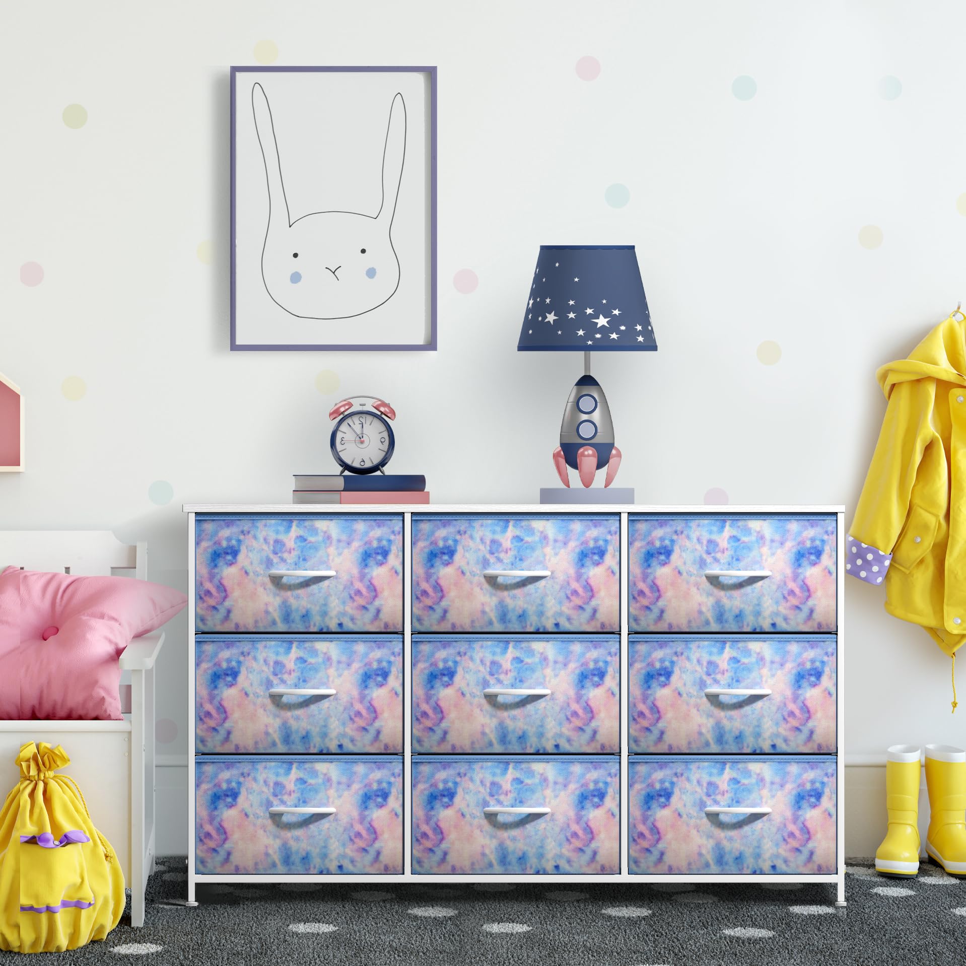 Sorbus Kids Dresser portable design showing lightweight relocation