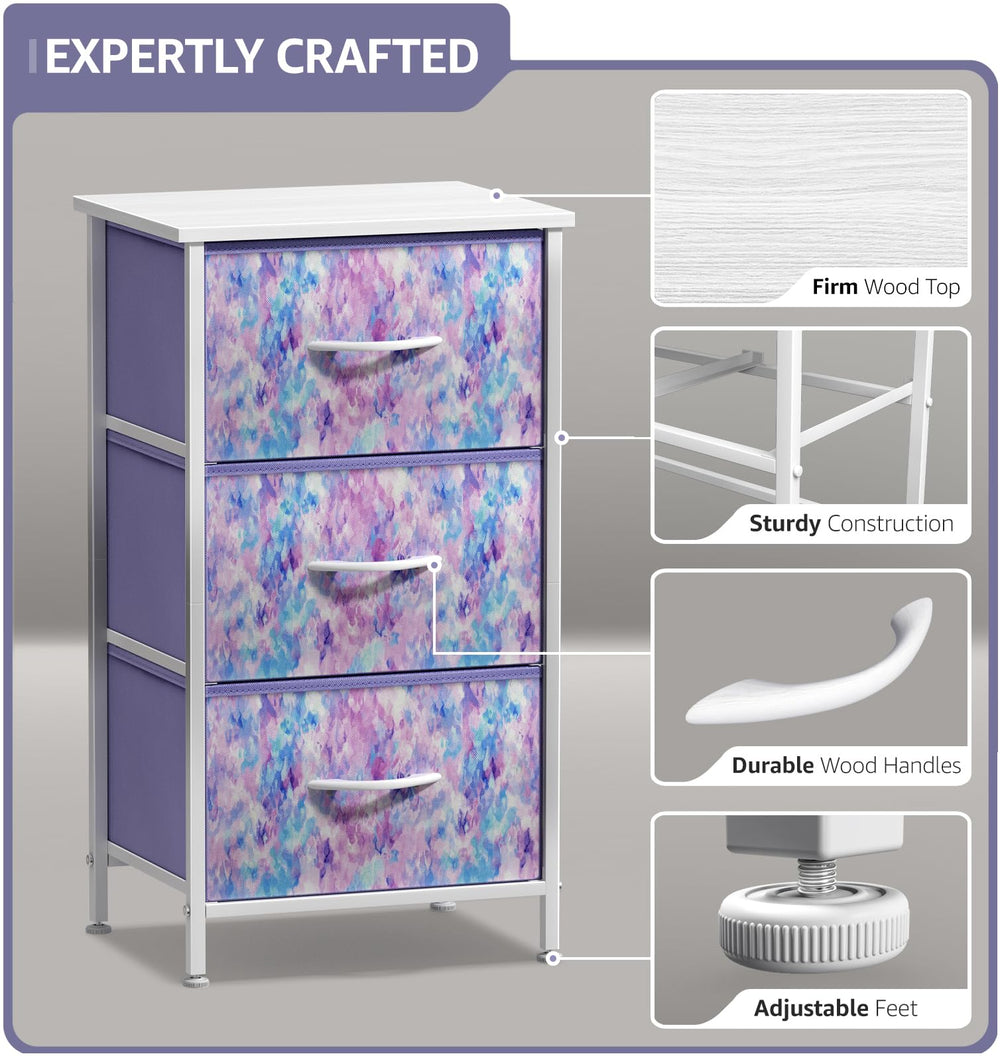 Sorbus nightstand drawer open view showing easy-access storage.