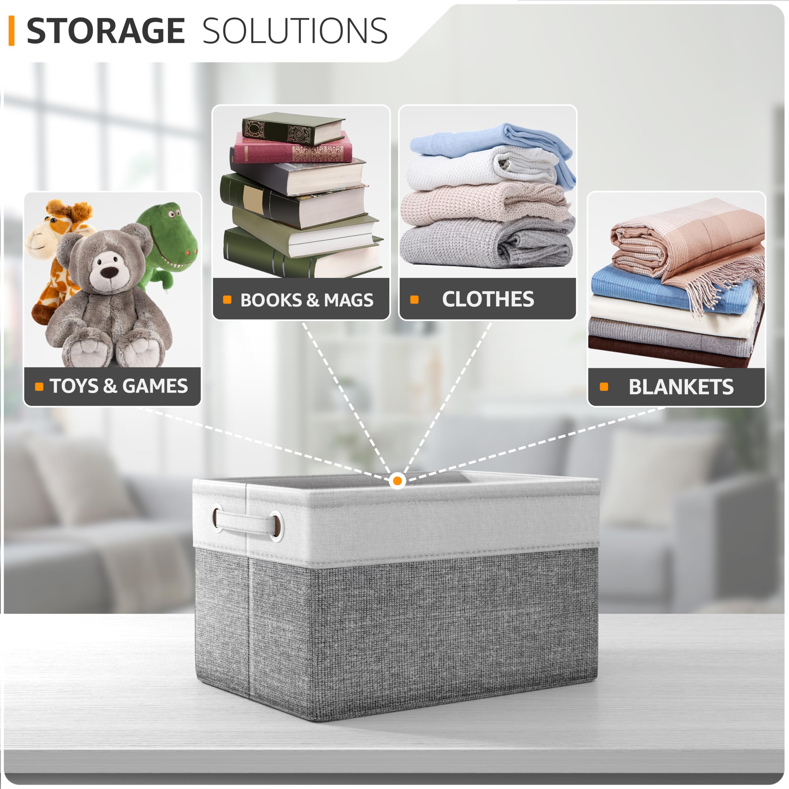 Sorbus playroom storage bin keeping toys neatly and accessibly organized.