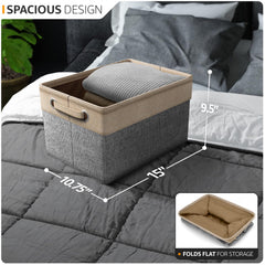 Sorbus premium storage cubes side view with dual handles ideal for portable organizing