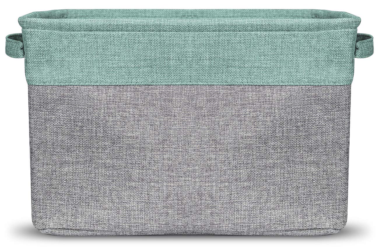 Sorbus Premium Storage Cubes teal linen interior showcases durable fabric and easy cleaning.