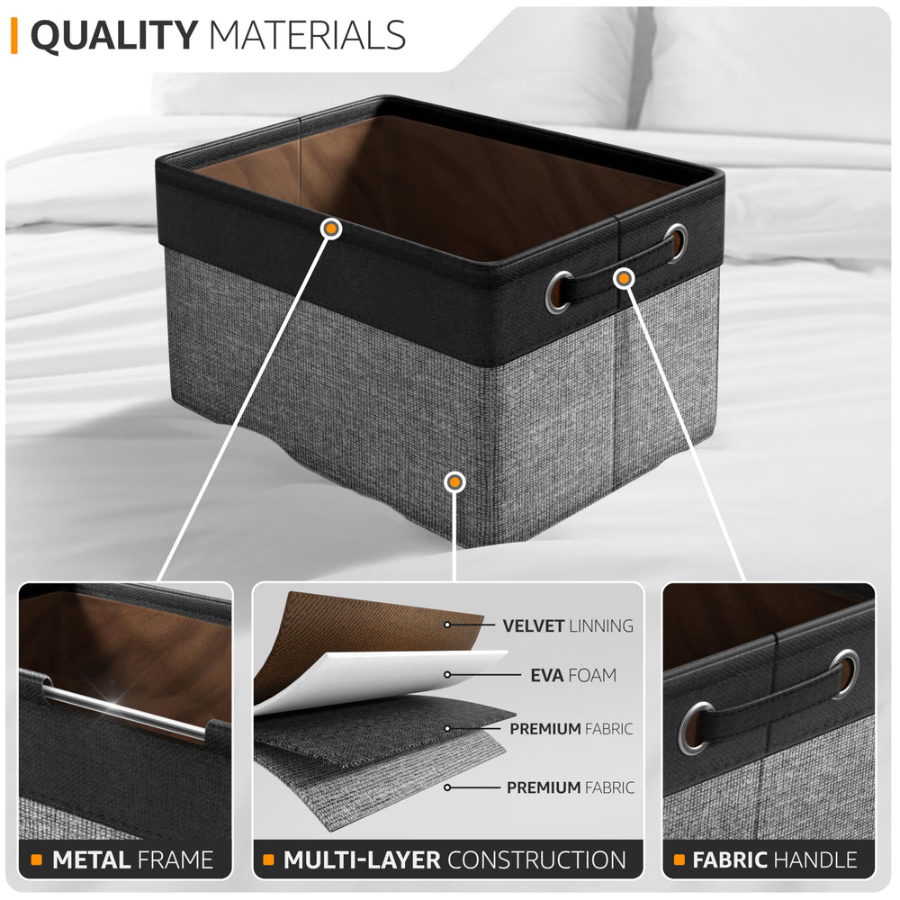 Sorbus storage cubes interior linen lining close-up showing soft texture and durability
