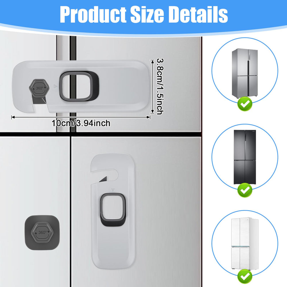 Sorcristy two-pack cabinet locks provide tool-free baby proofing for drawers and doors.