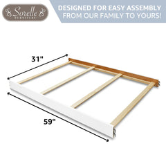 Sorelle 215 convertible crib to toddler bed demonstrates versatility for growing kids