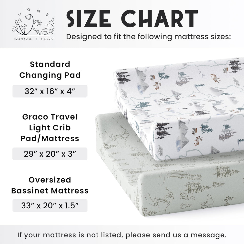 Sorrel + Fern Arctic Journey coordinates with other sheets and décor.
