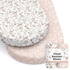 Sorrel + Fern Fleurette pattern sheets offer luxurious softness for baby sleep.