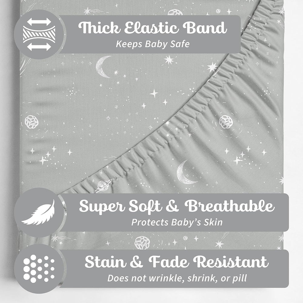 Sorrel + Fern Moon pattern close-up emphasizes gentle stretch and secure fit