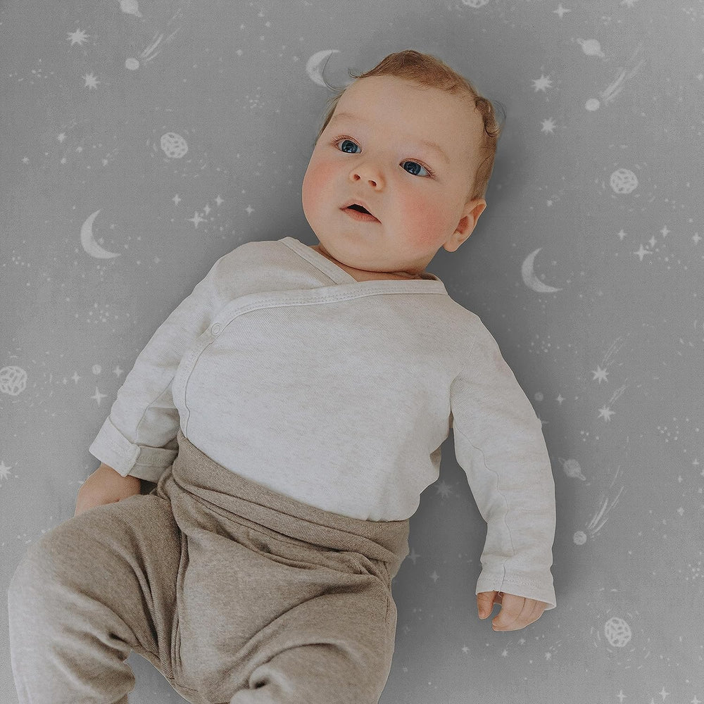 Sorrel + Fern Stars pattern close-up demonstrates stain-resistant, color-fast fabric