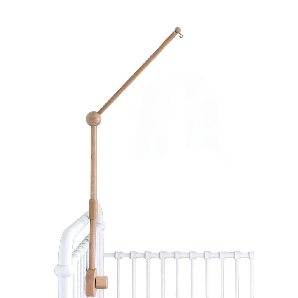 Sorrel + Fern baby crib mobile arm wooden holder securely supports your mobile.