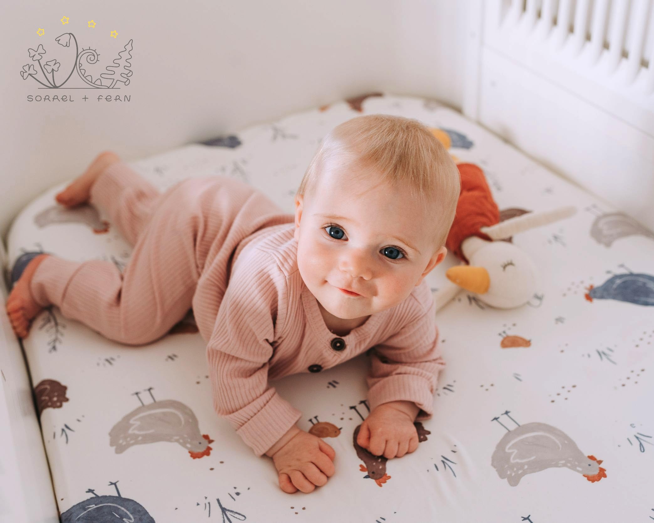 Sorrel and Fern baby nursery soft cotton blend for gentle skin