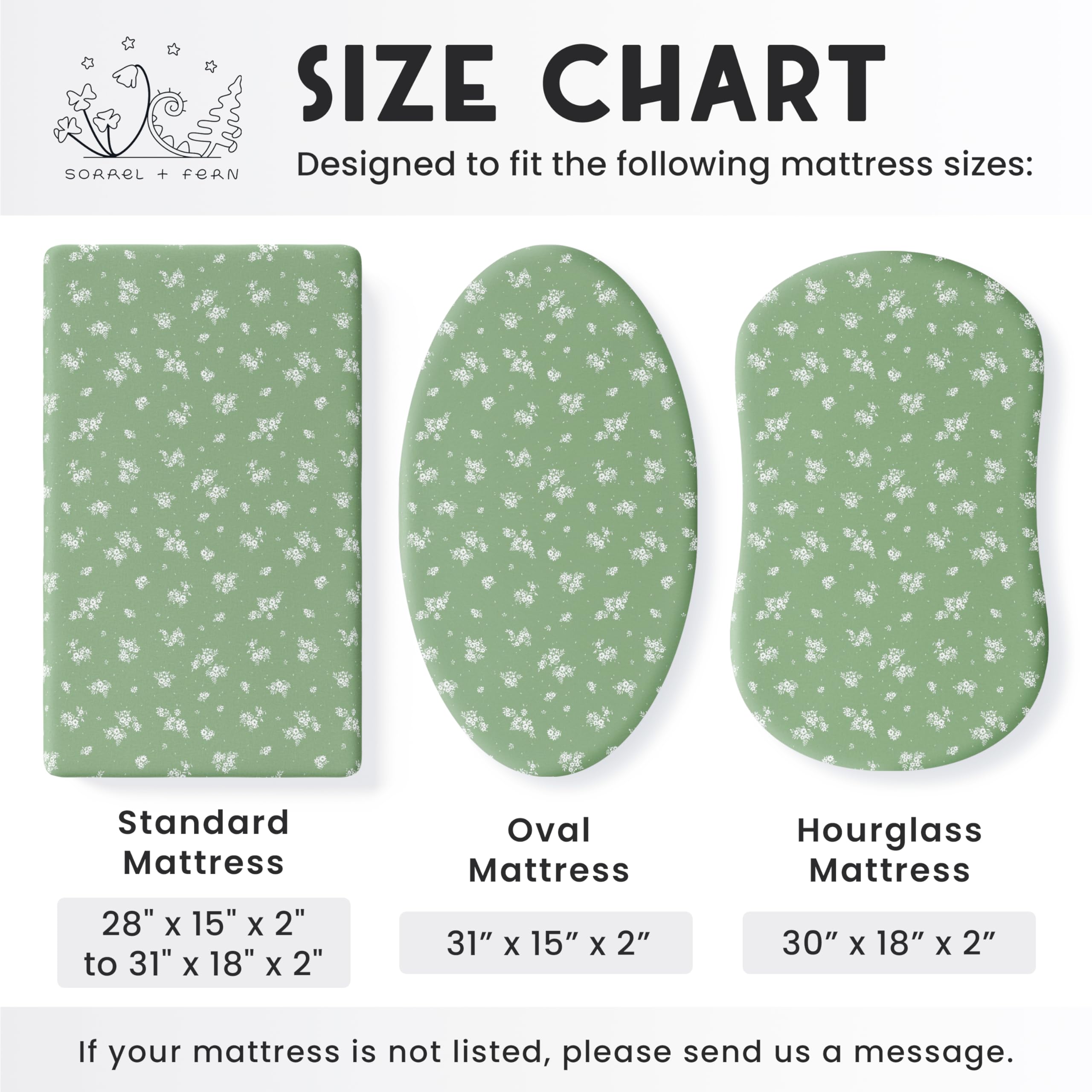 Sorrel + Fern Halo BassiNest-compatible bassinet sheets in use