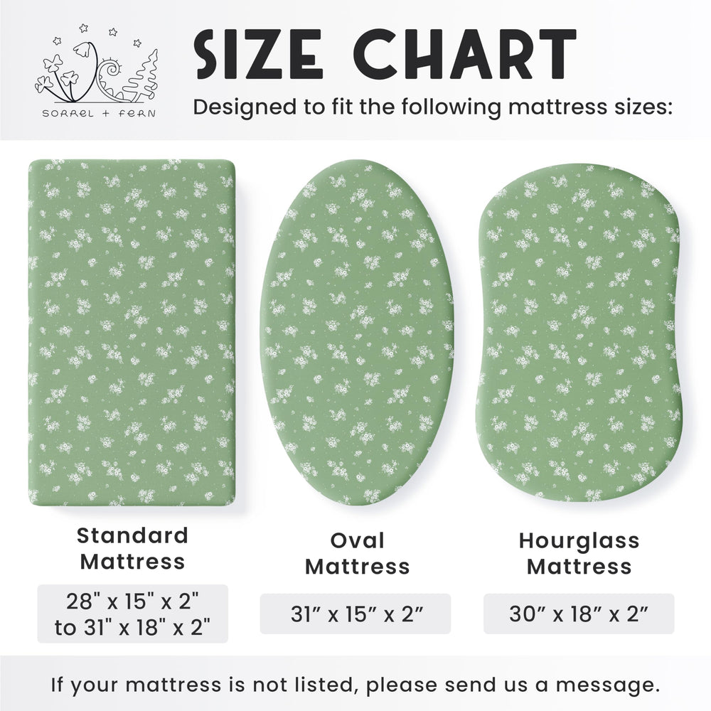 Sorrel + Fern Halo BassiNest-compatible bassinet sheets in use