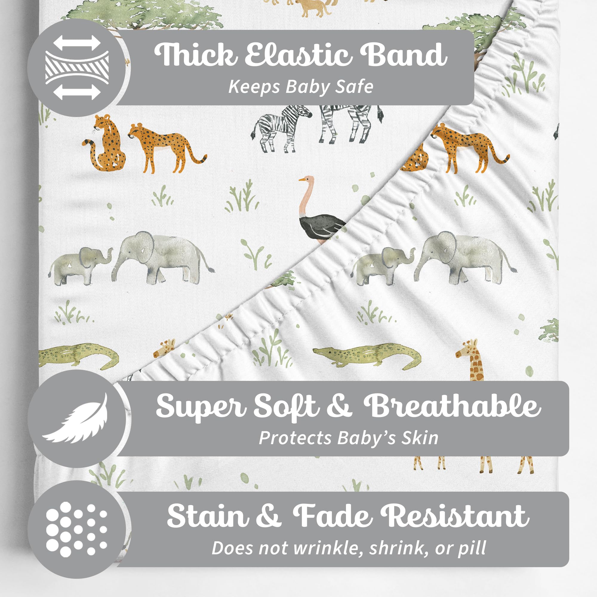 Sorrel + Fern bassinet sheets in use bedside setup with soft lighting